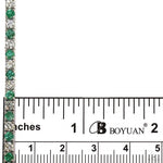 10 Pointer Emerald Glimmer Tennis Bracelet 70082 - Image 5