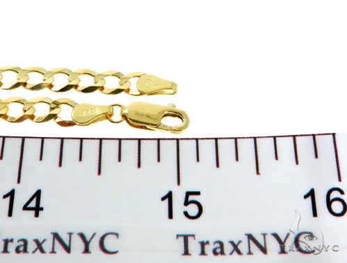 10k Yellow Gold Curb Link Chain 5mm 30 Inches  57242 - Image 6