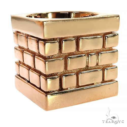 10K Gold Brick City Ring 68723 - Image 1