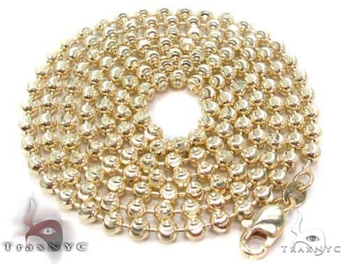 14K Gold Moon Cut Chain 26 Inches 5mm   65881 - Image 5