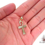 10K Yellow Gold Ankh Cross Crucifix 33927 - Image 5