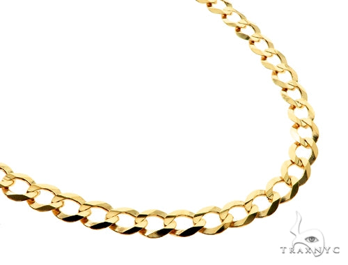 10k Yellow Gold Solid Curb Link Chain 26 Inches 4.7mm 57241 - Image 2