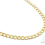 10K Yellow Gold Hollow Curb Link Chain 24 Inches 4.2mm   61603 - Image 2