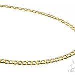 10K Yellow Gold Hollow Curb Link Chain 28 Inches 4.5mm   66572 - Image 2