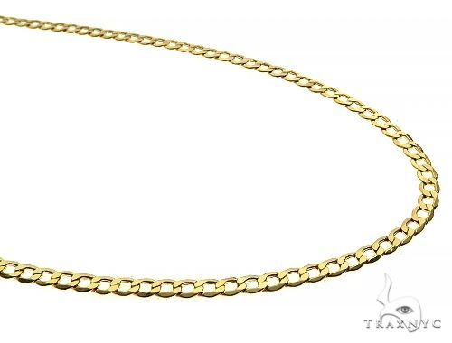 10K Yellow Gold Hollow Curb Link Chain 28 Inches 4.5mm   66572 - Image 2