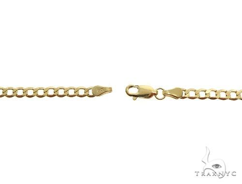 10K Yellow Gold Hollow Curb Link Chain 28 Inches 4.5mm   66572 - Image 4