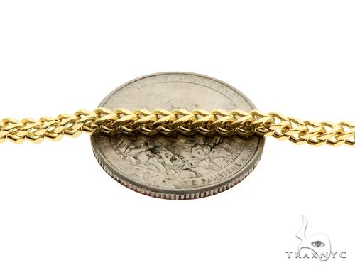 10K Yellow Gold Hollow Franco Link Chain 24 Inches 2.8mm   64044 - Image 3
