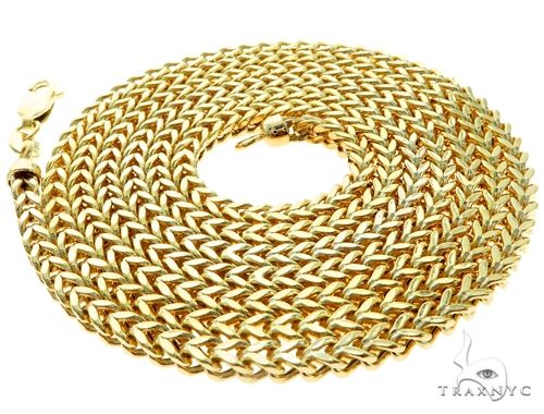 10K Yellow Gold Hollow Franco Link Chain 24 Inches 2.8mm   64044 - Image 4