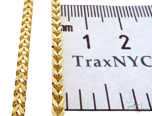 10K Yellow Gold Hollow Franco Link Chain 24 Inches 2.8mm   64044 - Image 7