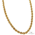 10k Yellow Gold Hollow Rope Link Chain 18 Inches 2.1mm 64436 - Image 2