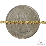 10k Yellow Gold Hollow Rope Link Chain 18 Inches 2.1mm 64436 - Image 6