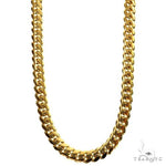 10K Yellow Gold Solid Miami Cuban Link Chain 22 Inches 5mm 70266 - Image 1