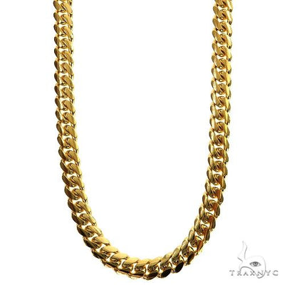 10K Yellow Gold Solid Miami Cuban Link Chain 22 Inches 5mm 70266 - Image 1