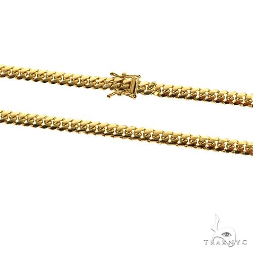 10K Yellow Gold Solid Miami Cuban Link Chain 22 Inches 5mm 70266 - Image 4