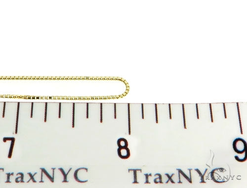 10K Yellow Gold Tooth Pendant Box Link Chain Set 57226 - Image 12