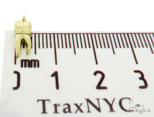 10K Yellow Gold Tooth Pendant Box Link Chain Set 57226 - Image 8