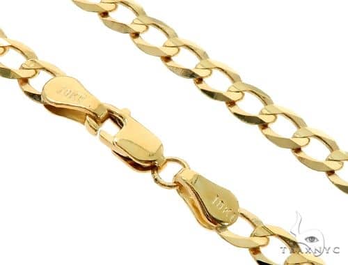 14k Yellow Gold Hollow Cuban Curb Link Chain 18 Inches 5mm   65455 - Image 4