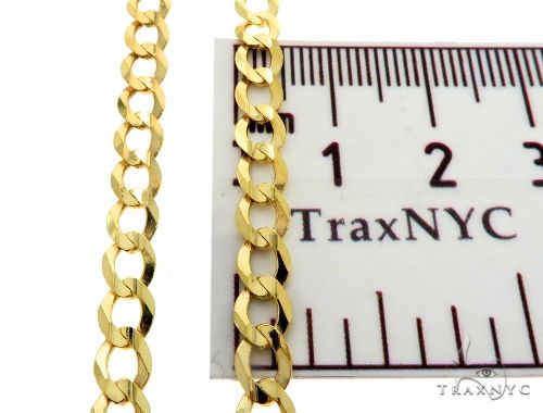 10k Yellow gold Curb Link Chain 5mm 20 Inches   63794 - Image 6
