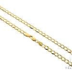 10k Yellow Gold Curb Link Chain 22 Inches 4mm 63790 - Image 1