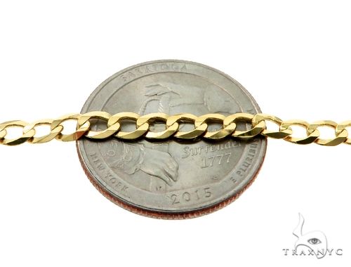10k Yellow Gold Curb Link Chain 22 Inches 4mm 63790 - Image 3