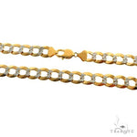 10k Solid Two-Tone Curb Link Chain 9.5mm 22 Inches 69971 - Image 4