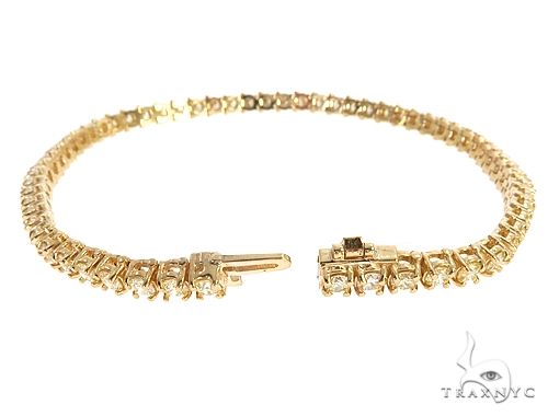 10k YG 4mm Diamond Tennis Bracelet 64873 - Image 3