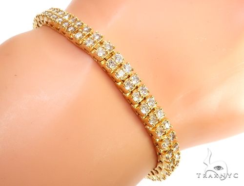 10k YG 5.5mm Diamond Tennis Bracelet 64872 - Image 7