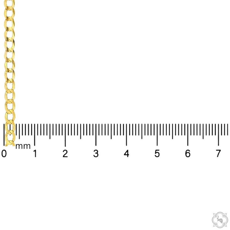 10k Yellow Gold Hollow Curb Link Chain 24 inches 3.5mm 65986 - Image 4