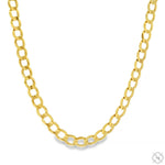 10k Yellow Gold Hollow Curb Link Chain 26 Inches 3.5mm 65987 - Image 1