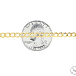 10k Yellow Gold Hollow Curb Link Chain 26 Inches 3.5mm 65987 - Image 3