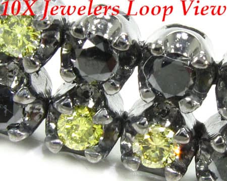 Black Diamond and Canary Bracelet 12338 - Image 4
