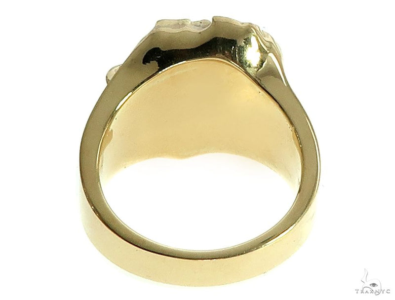 14K Gold African Lion Face Ring 66347 - Image 5