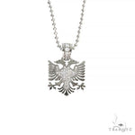 14K Gold Albanian Eagle Diamond Pendant Set 66815 - Image 1