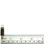 14K Gold Black Diamond Bullet Pendant 66446 - Image 4