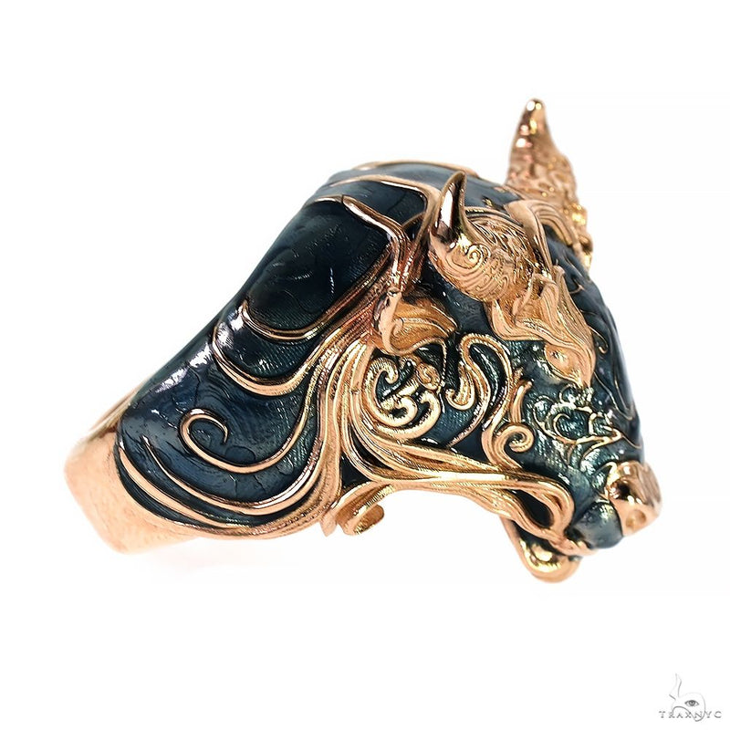 10K Gold Bull Taurus Ring 70060 - Image 3