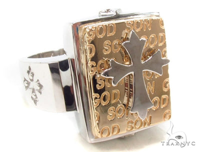 14K Gold Cross Crucifix Ring 35207 - Image 1