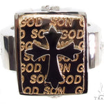 14K Gold Cross Crucifix Ring 35207 - Image 2