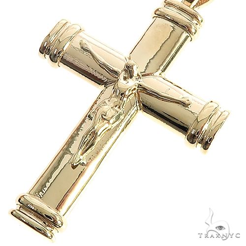 14K Gold Crucifix Cross Pendant 66657 - Image 4
