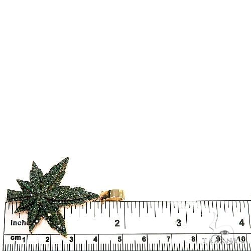 14K Gold Custom Made  Weed Pendant 66647 - Image 6