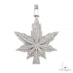 14K Gold Custom Made  Weed Pendant 66729 - Image 1