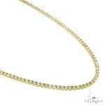 14K Gold Diamond Tennis Chain Necklace 22 Inches 3.1 mm 69816 - Image 1