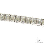 14K Gold Emerald Diamond Bracelet (Lab) 68613 - Image 3