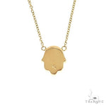 14K Gold Hamsa Diamond Necklace 67203 - Image 3