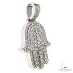 14K Gold Hamsa Diamond Pendant 67903 - Image 2