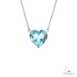 14K Gold Heart Shape Aquamarine Necklace 66750 - Image 1