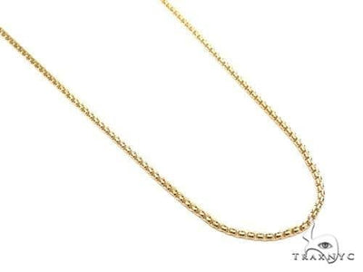 14K Yellow Gold Hollow Round Box Link Chain 16 Inches 2mm   68103 - Image 1
