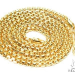 14K Yellow Gold Hollow Round Box Link Chain 16 Inches 2mm   68103 - Image 3