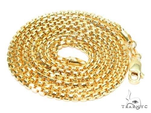 14K Yellow Gold Hollow Round Box Link Chain 16 Inches 2mm   68103 - Image 3