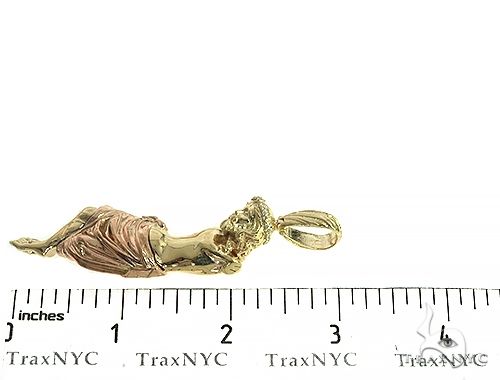 14K Gold Jesus Crucifix Pendant 66204 - Image 7