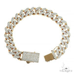14K Gold Miami Cuban Diamond Bracelet 66391 - Image 2